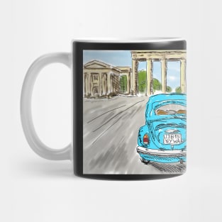 Classic car light blue Mug